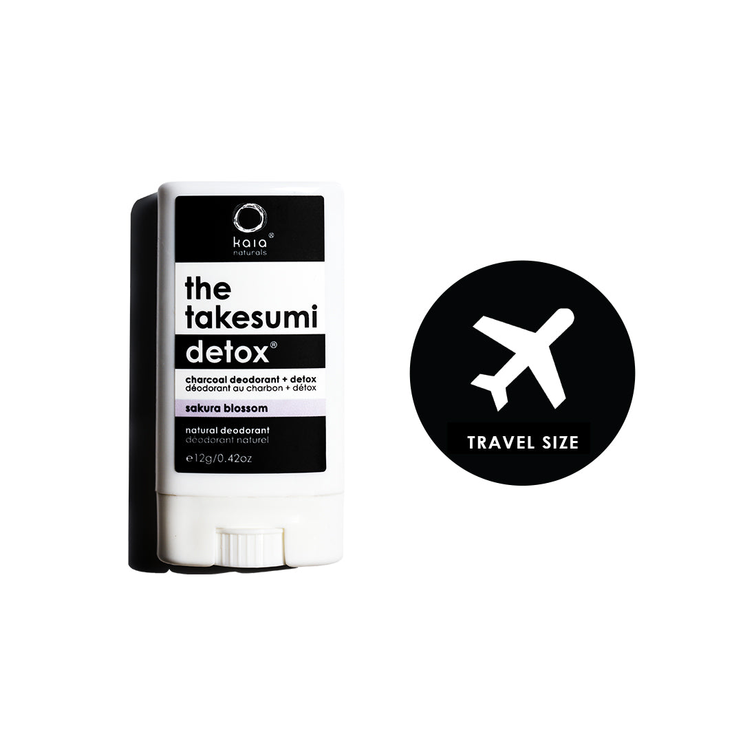 Kaia Naturals Charcoal Deodorant Sakura Blossom travel size 12g aluminum-free