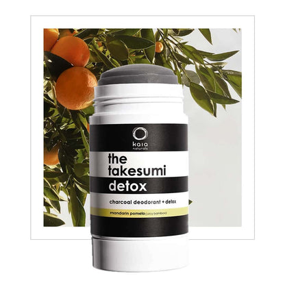 Kaia Naturals Mandarin Pomelo Charcoal Deodorant aluminum-free baking soda-free for body odor