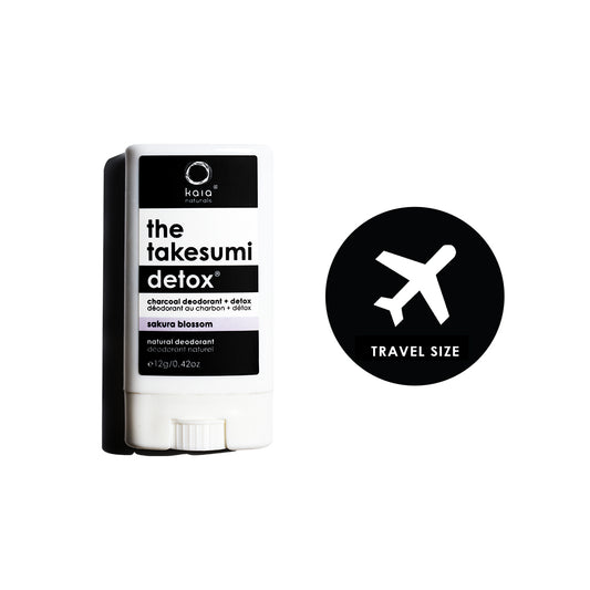 Kaia Naturals Charcoal Deodorant Sakura Blossom travel size 12g aluminum-free