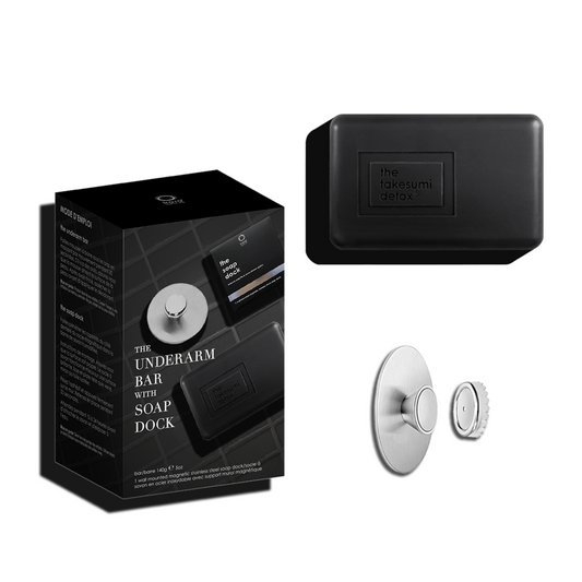 Kaia Naturals Underarm Bar with Soap Dock bundle treatment bar and stainless steel dock