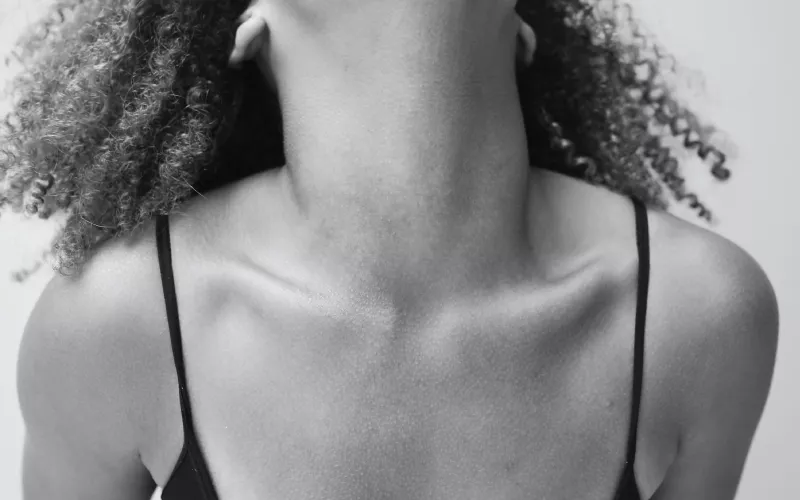Chest Acne: Chest and Neck in BW